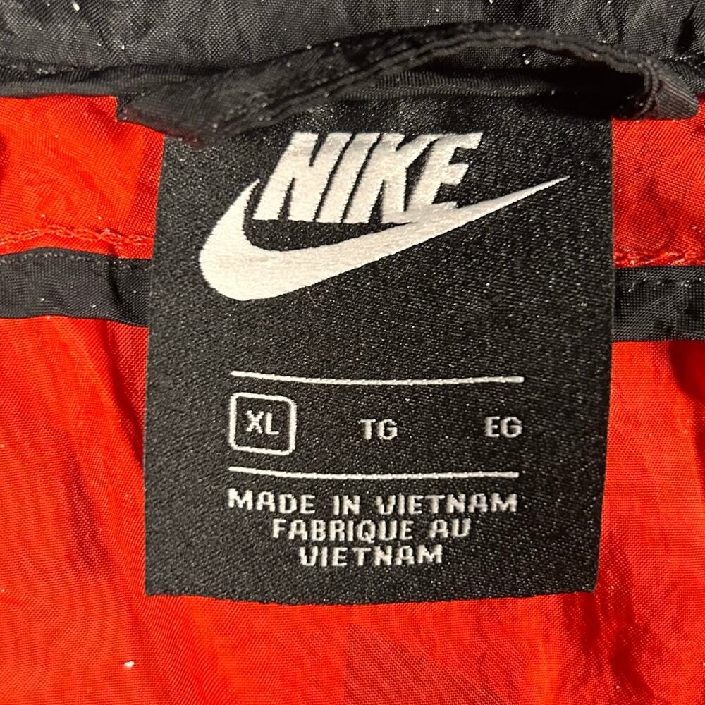 Nike Sportswear Full Zip Hooded Windbreaker Jacket Black Red Kids Boys‎ Size XL - Picture 5 of 10